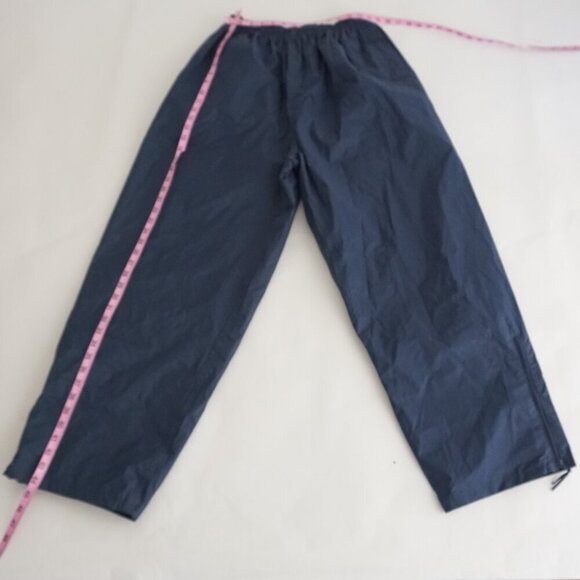 Vintage Wetskins Navy 100% Nylon Pvc Backing Waterproof Elastic Waist Pants XL - Picture 2 of 9